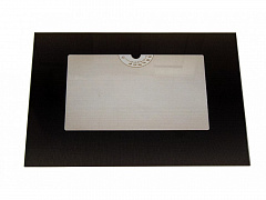 Стекло наружное Gefest мод. 6100, чёрное с термоуказателем, 598х446 мм