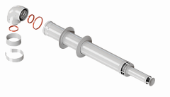 Дымоход коаксиальный Kiturami (60/100 мм) L=1000 мм комплект с антиобледенителем